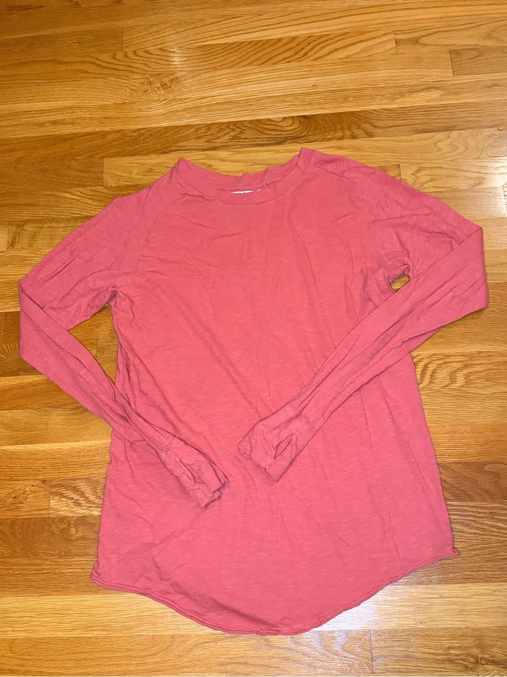 Free People We The Free Coral Long Sleeve Oversized Tunic Top M